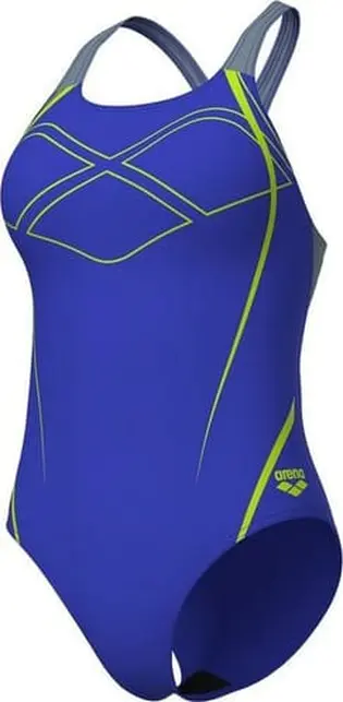 Купальник Arena GRAPHIC SWIMSUIT SWIM PRO BACK, синій з салатовим