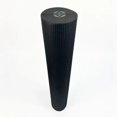 Масажний ролик для спини та МФР Foam Roller Amber Point 90×15 см чорний