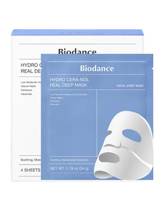 BIODANCE Набір гідрогелевих масок для відновлення шкіри з керамідами та льодовиковою водою 4 шт*34 г