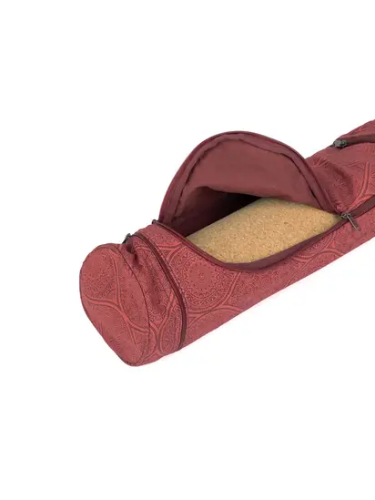 Сумка-чохол для йоги Asana Bag Cotton Mayuri Maharaja Collection Bodhi 60 см темно-червоний