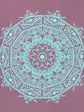 Килимок для йоги Bodhi Leela Mandala баклажан — бірюзова мандала 183x60x0.45 см