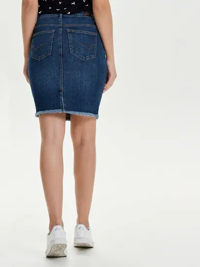 Спідниця ONLELIZA LIFE REG RAWEDGE SKIRT 08 NOOS 15159611 Medium Blue Denim ONLY Синій