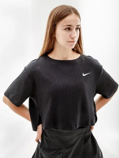 Футболка Nike W NSW RIB JRSY SS TOP, чорний