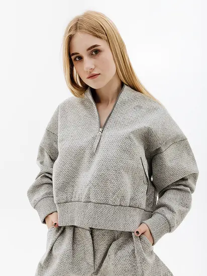 Кофта Nike W NSW TP TFADV QZ NKFWD, сірий