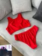 Елегантний червоний комплект білизни для дівчат Plus Size