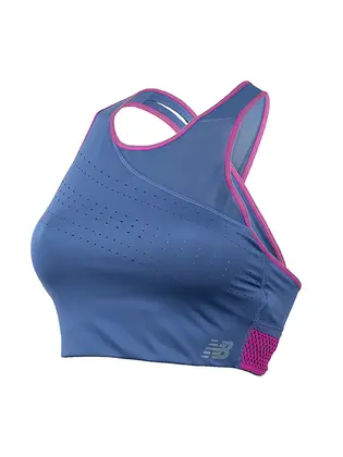 Топ New Balance Q Speed Bra, синій