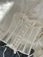 Білий жіночий корсет на зав'язках (DO3996/1)