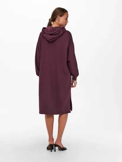 Сукня ONLCHELSEA LIFE L/S OVERSIZE DRESS SWT ONLY L Бордовий