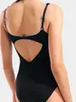 Купальник закритий для жінок Arena CLIP BACK SWIMSUIT SOLID B чорний, білий