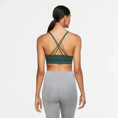 Топ Nike SWOOSH LUXE BRA, темно-зелений
