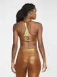 Топ Nike W NK SWOOSH ICNCLSH SHMR BRA, бронзовий