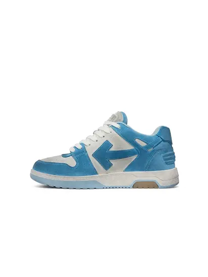 Кросівки Off-White OOO Low Out Of Office Suede White Light Blue