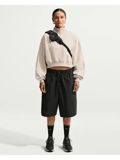 Толстовка Nike W STDO FLC MW OS CROP QZ