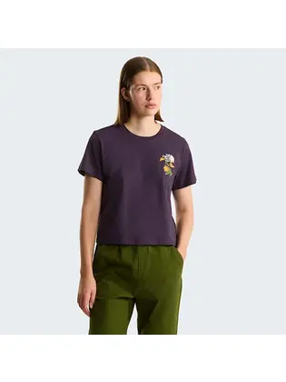 Футболка T-shirt Flora Embroidered THE NORTH FACE L Фіолетовий