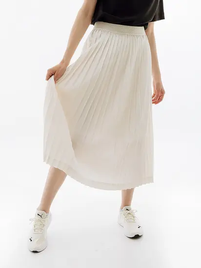 Спідниця Puma YONA SUNP Plissee Skirt, бежевий