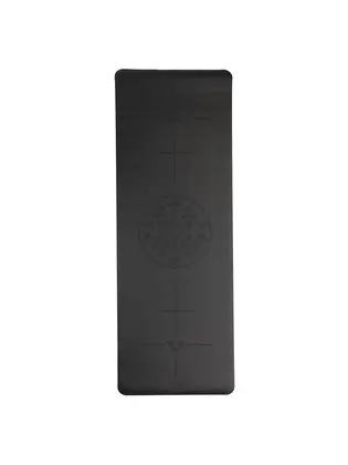 Килимок для йоги Bodhi Phoenix Yantra Alignment чорний 185х66х0.4 см