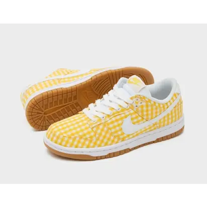 Кросівки Nike Dunk Low Yellow Gingham (W), жовтий з білим