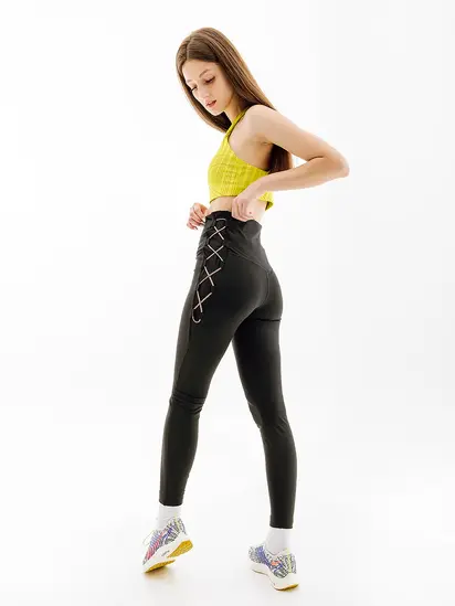 Лосини Nike W NK ONE DF HR 7/8 TIGHT NVLTY, чорний