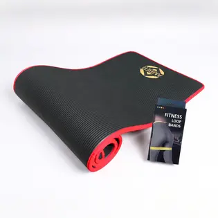 Набір для пілатесу та домашніх тренувань: килимок Urban Fit Amber 15 мм + фітнес-резинки