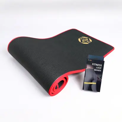 Набір для пілатесу та домашніх тренувань: килимок Urban Fit Amber 15 мм + фітнес-резинки