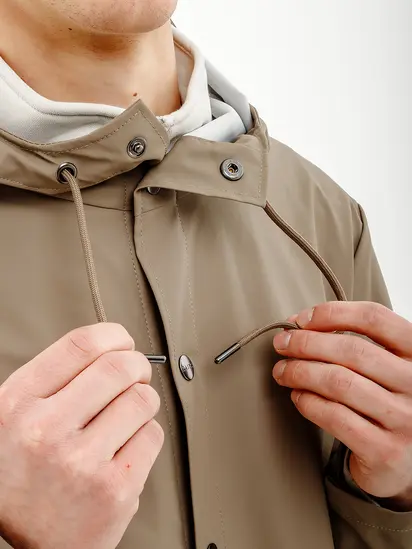 Куртка Rains Long Jacket, коричневий