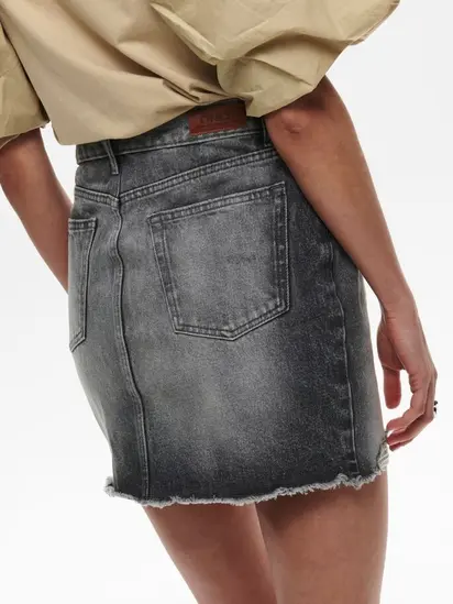 Спідниця ONLFINE HW LIFE DNM JNS SKIRT ADD 15227070 Grey Denim ONLY