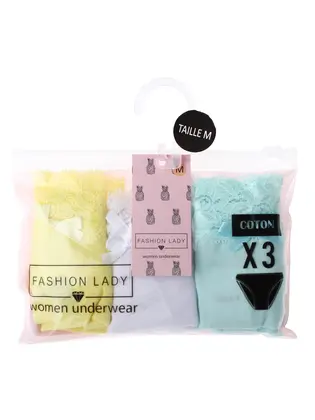 Труси Fashion Lady SLI SLIP F жовтий, білий, бірюзовий L