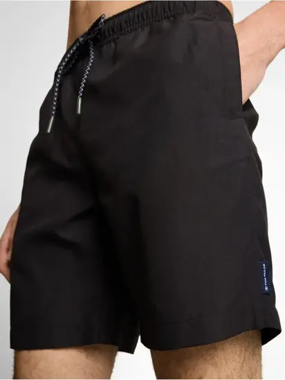 Шорти для плавання swim shorts with drawstring Tom Tailor M Чорний