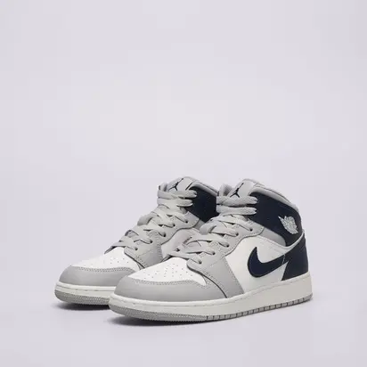 Кросівки Air Jordan 1 Mid Gs White/Grey