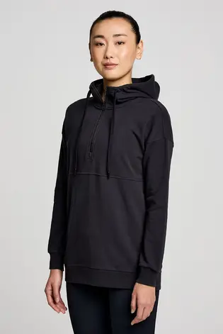 Худі Saucony RECOVERY ZIP TUNIC, чорний