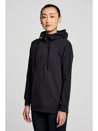 Худі Saucony RECOVERY ZIP TUNIC, чорний
