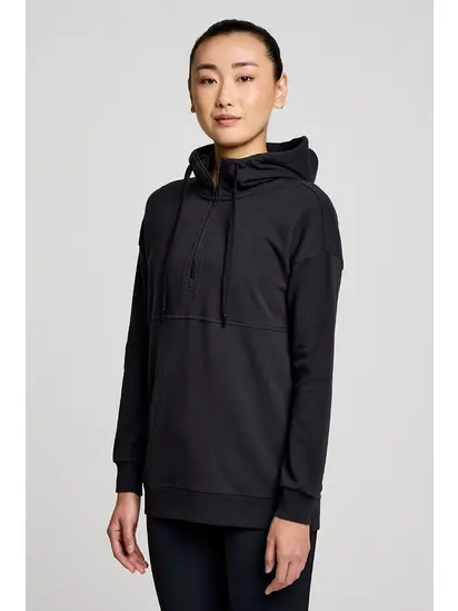 Худі Saucony RECOVERY ZIP TUNIC, чорний