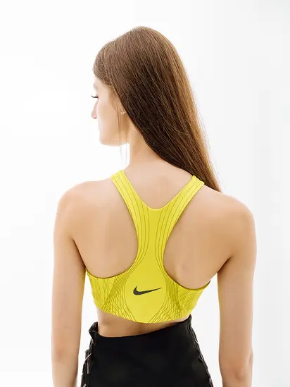 Топ Nike W NK DF SWSH HN BRA, салатовий