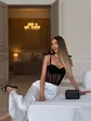 Жіночий чорний прозорий корсет