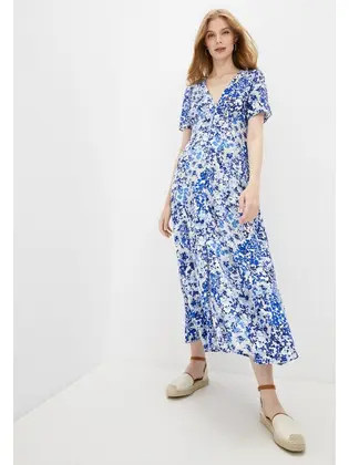 Сукня ONLENOLA S/S MIDI DRESS WVN 15230958 Dazzling Blue-CRUISE FLORAL ONLY M Блакитний