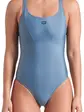 Купальник SOLID SWIMSUIT CONTROL PRO BAC, сіро-синій