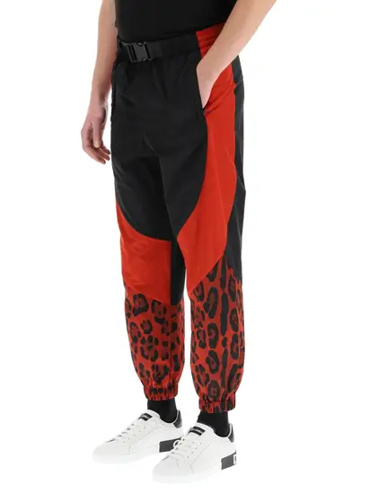 Штани Dolce & Gabbana Belted Waist Leopard Printed Trousers