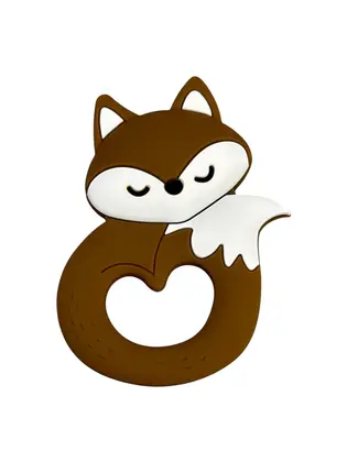 Лисичка гризунець силіконовий, 97 мм, коричневий