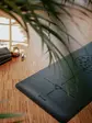Килимок для йоги Bodhi Phoenix Yantra Alignment чорний 185х66х0.4 см