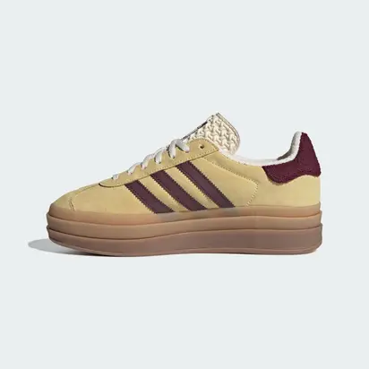 Кросівки Adidas Gazelle Bold, жовтий з бордовим