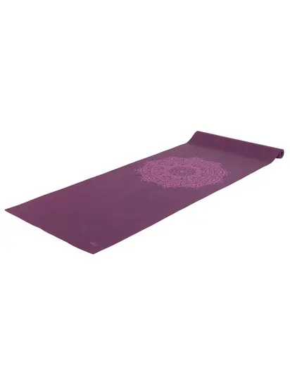 Килимок для йоги Leela Mandala Bodhi баклажан — баклажанова мандала 183x60x0.45 см