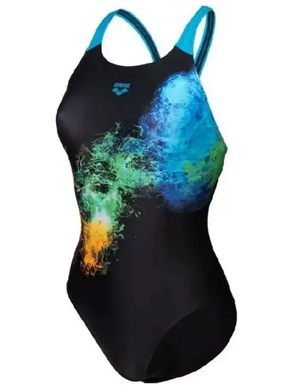 Купальник закритий для жінок Arena VIBRANT SWIMSUIT SWIM PRO BACK чорний