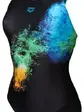 Купальник закритий для жінок Arena VIBRANT SWIMSUIT SWIM PRO BACK чорний
