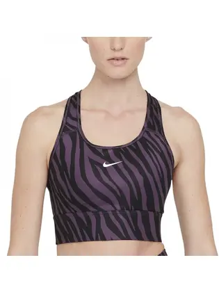 Топ Nike SWOOSH ICONCLASH BRA SP21, фіолетовий з чорним