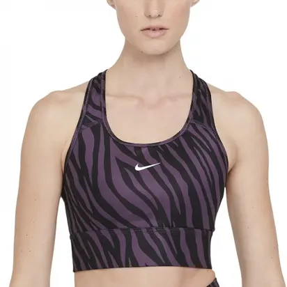 Топ Nike SWOOSH ICONCLASH BRA SP21, фіолетовий з чорним