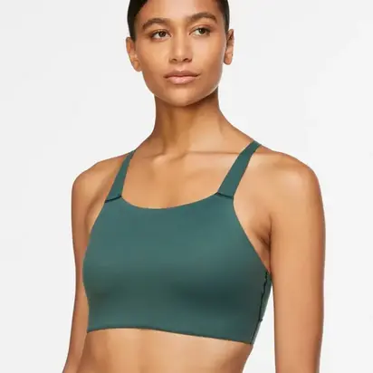 Топ Nike SWOOSH LUXE BRA, темно-зелений