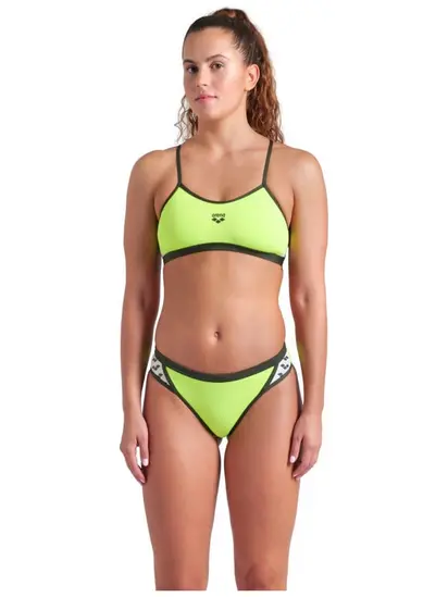 Купальник роздільний для жінок Arena ICONS BIKINI CROSS BACK SOLID салатовий
