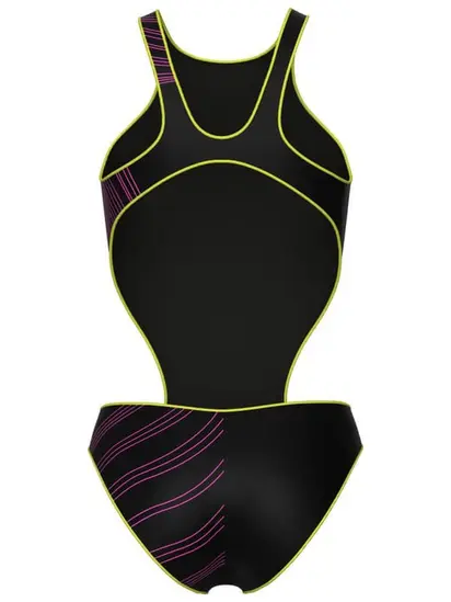 Купальник закритий для жінок Arena ONE STREAM SWIMSUIT чорний, рожевий