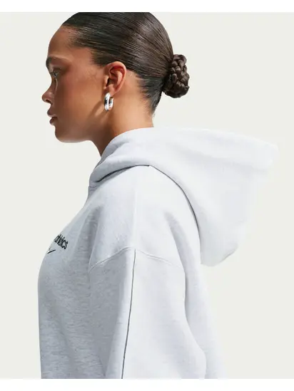 Толстовка Nike W STDO FLC OS PO HDY GLS, світло-сірий