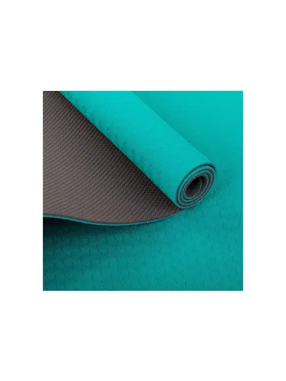 Килимок для йоги TPE Flow Bodhi 183x60x0.5 см петроль/антрацит